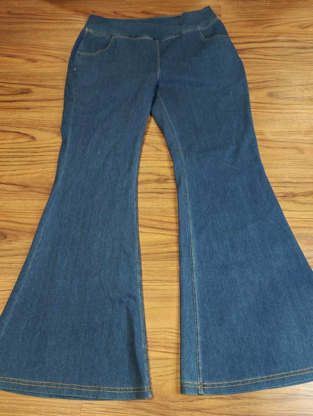Halara Flex™ High Waisted Crossover Pocket Washed Casual Super Flare Jeans
